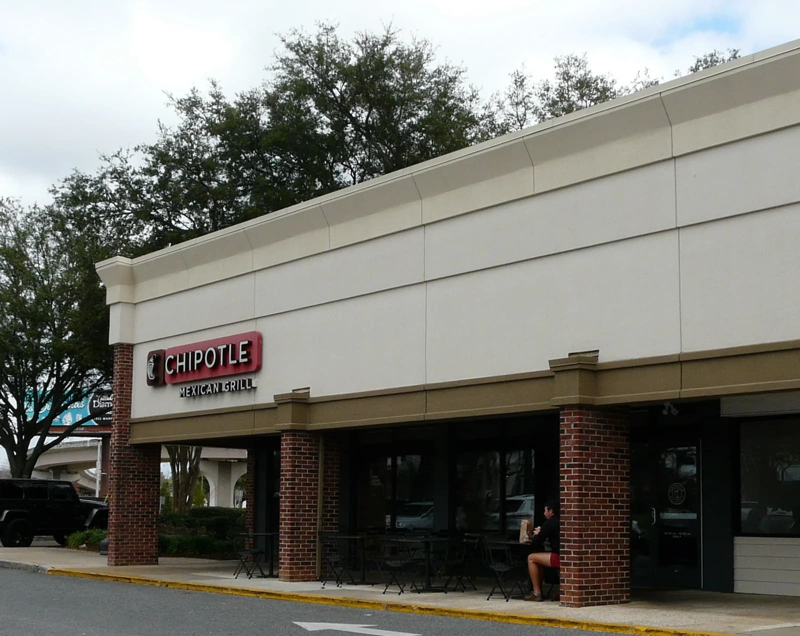 Chipotle restaurant exterior at Carriage Gate in Tallahassee, Florida