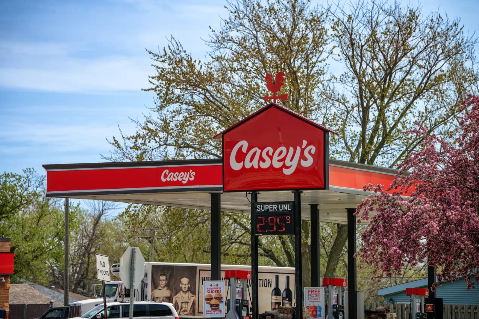 Casey’s fuel station and convenience store in Eagle Grove, Iowa, photographed in April 2025